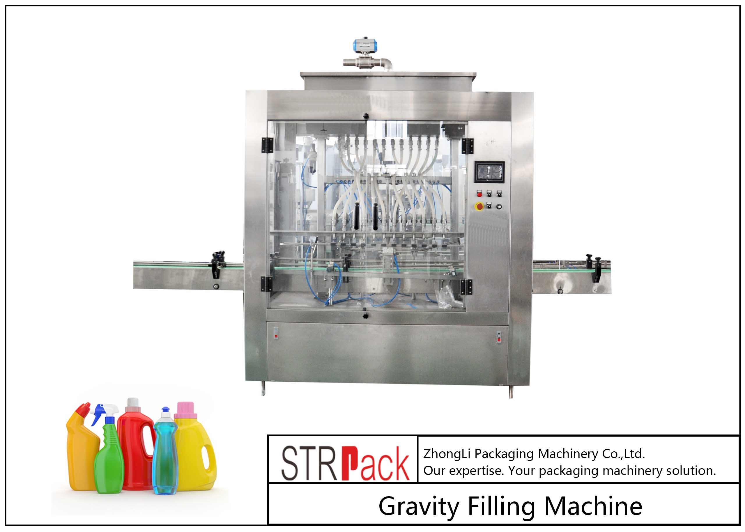 Máquina de rellenar líquida automática industrial para las industrias cosméticas/alimentarias