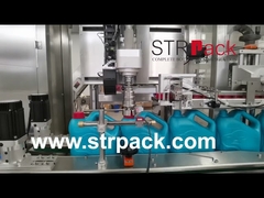 Máquina de rellenar del aceite lubricante de 518 bocas que sigue la máquina de etiquetado doble del lado de la máquina que capsula