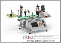 Máquina de etiquetado de botellas de tarros / latas de escritorio 20 - 60 piezas / minuto