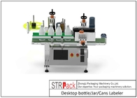 Máquina de etiquetado de botellas de tarros / latas de escritorio 20 - 60 piezas / minuto