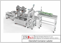 STR-ALS Máquina etiquetadora de botellas Clamshell Container Labeler 95 - 120 Pcs/Min