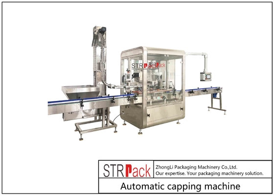 Máquina automática para tapar botellas con altura de botella de 50 - 300 mm Altura del casquillo de 10 - 50 mm