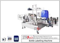 Máquina de etiquetado lateral doble automática de la botella para el detergente del aceite 5-25L/el tambor del champú