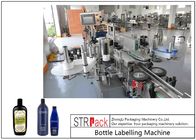 Ronda/máquina plana/del cuadrado de la botella de etiquetado, máquina de etiquetado doble conducida serva del lado