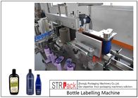 Ronda/máquina plana/del cuadrado de la botella de etiquetado, máquina de etiquetado doble conducida serva del lado