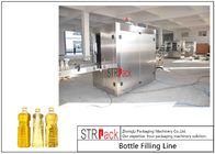 Línea del relleno del aceite de mesa 1L-5L con la máquina de rellenar serva, máquina que capsula, etiquetadora, máquina del encogimiento de la envoltura de la manga