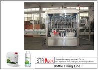 Línea líquida del embotellado con la máquina que capsula de la botella y la máquina de etiquetado lateral doble