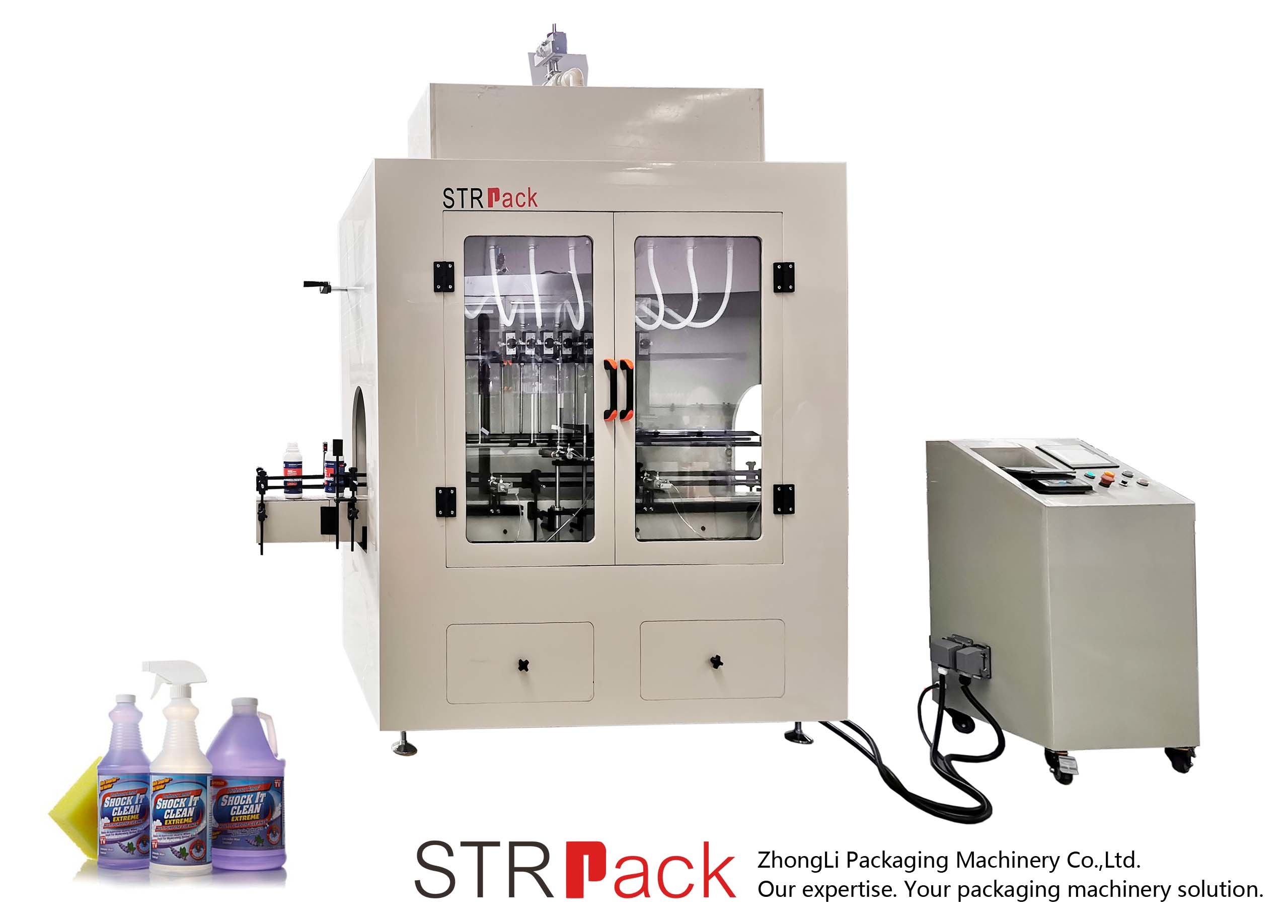 Blanquee la máquina de rellenar líquida automática líquida corrosiva ácida sulfúrica de 84 desinfectantes