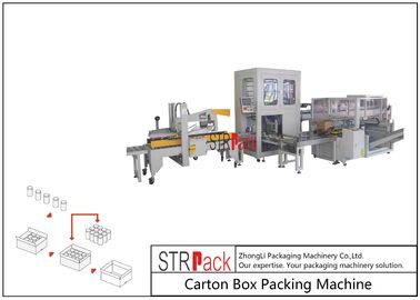 La capacidad grande industrial automática de la empaquetadora de la caja del cartón para la botella/puede