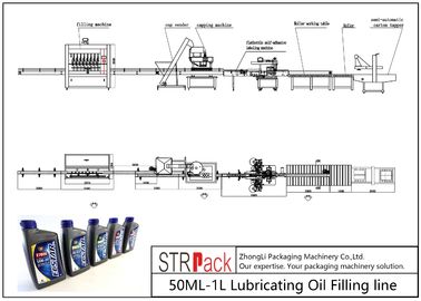 Línea automática certificación del relleno del aceite lubricante 50ML-1L del CE